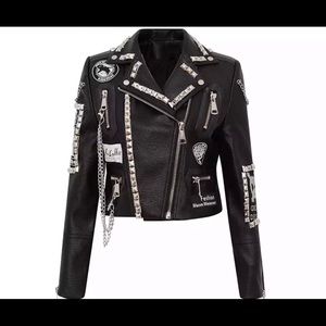Punk Rock Leather Biker Jacket (KILLER CUTE)